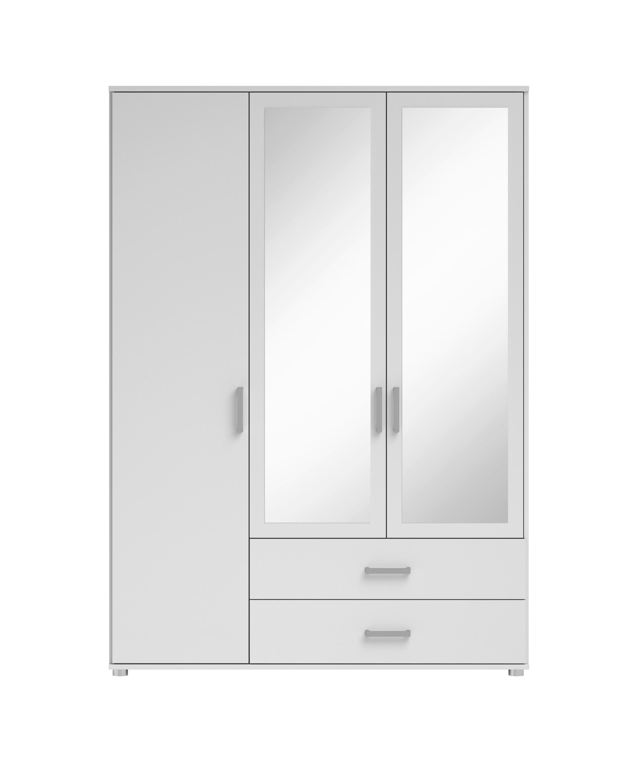 ORMAR ZA ODJEĆU     - bijela/boje aluminija, Konvencionalno, drvni materijal/plastika (125/190/51cm) - Ti'me