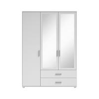 ORMAR ZA ODJEĆU     - bijela/boje aluminija, Konvencionalno, drvni materijal/plastika (125/190/51cm) - Ti'me