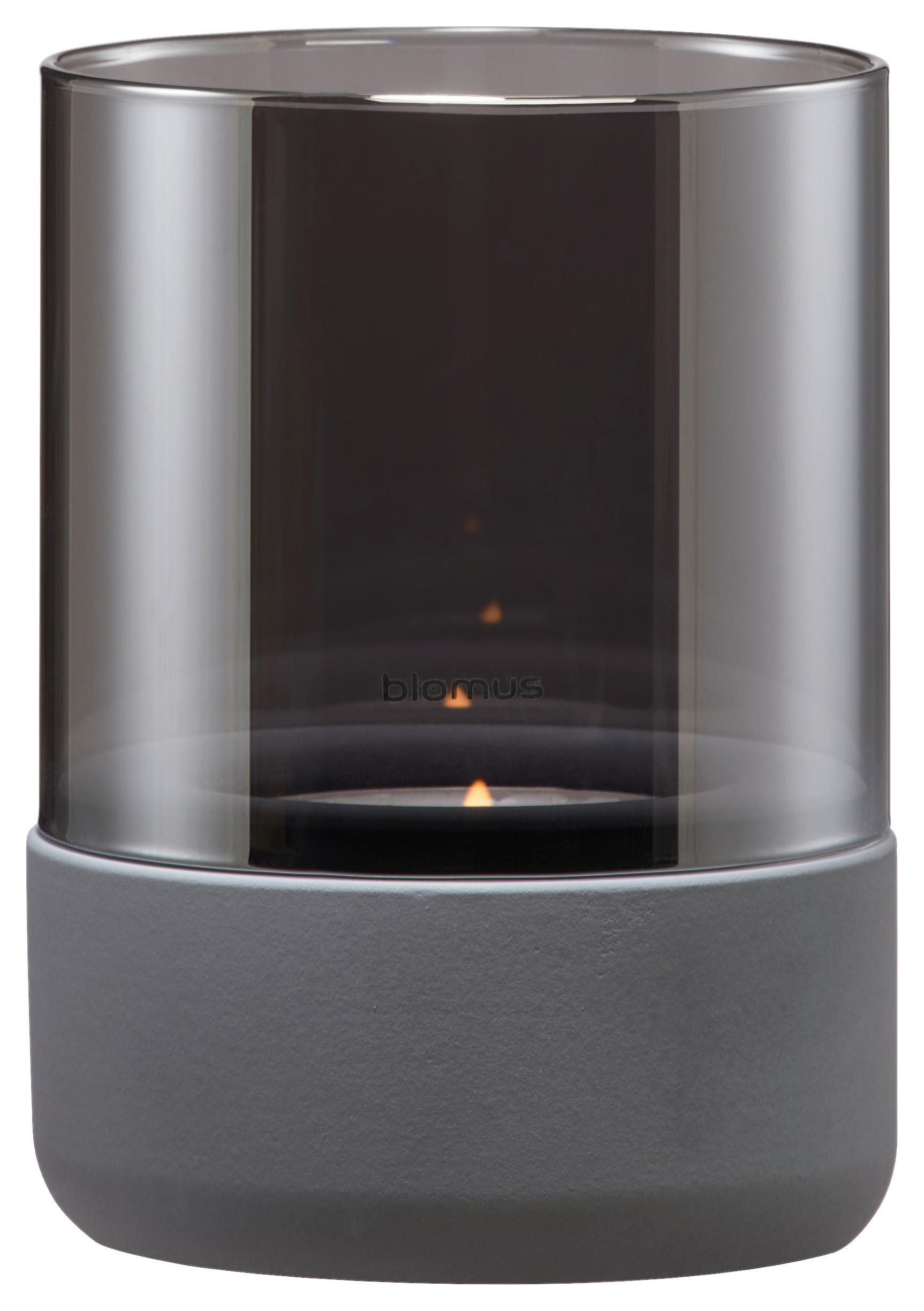WINDLICHT Dunkelgrau 10/14 cm  - Dunkelgrau, Design, Glas/Stein (10/14cm) - Blomus