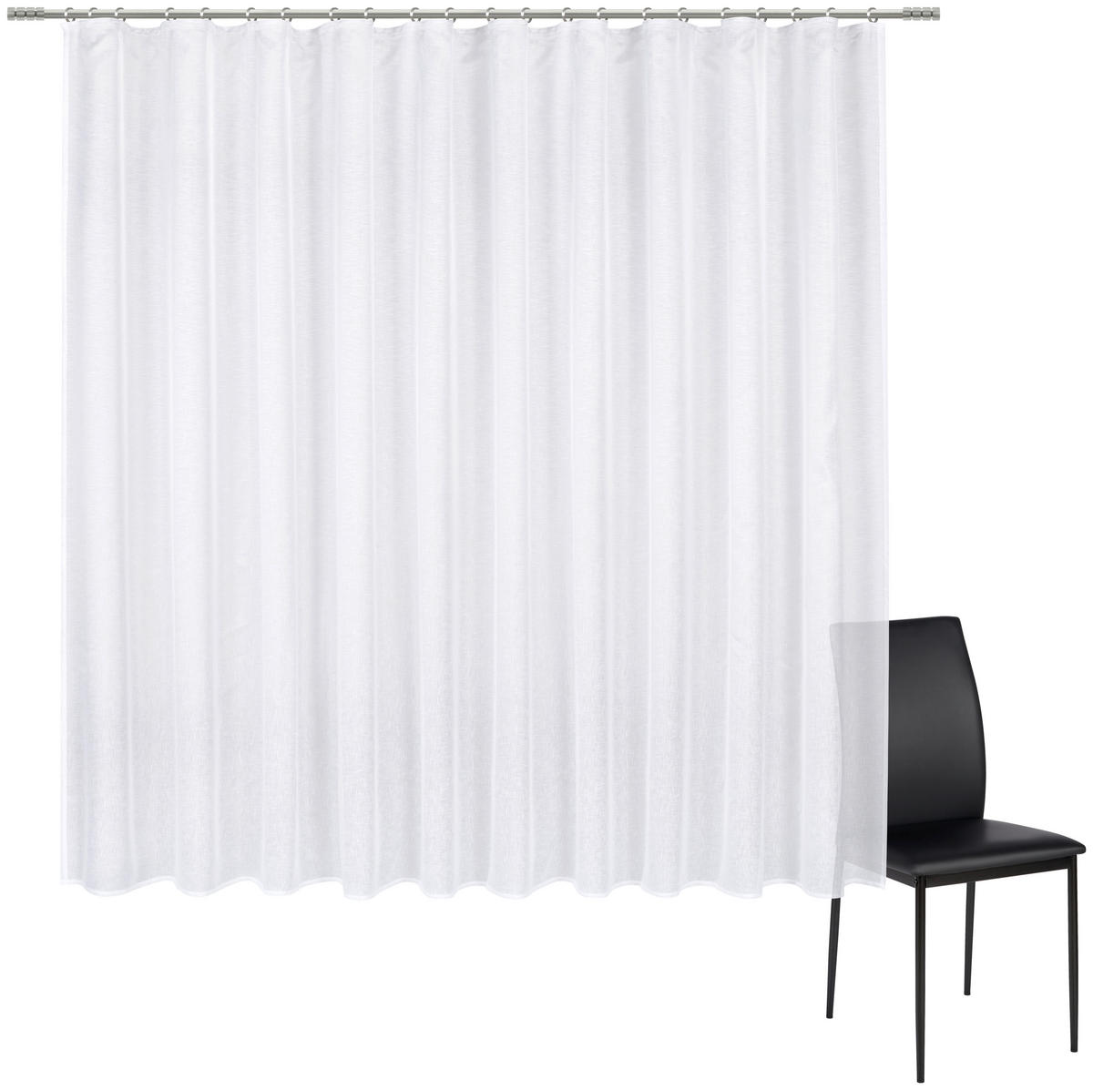 FERTIGSTORE  transparent   450/245 cm  - Weiß, Basics, Textil (450/245cm) - Esposa