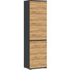 GARDEROBENSCHRANK  in 54/200/40 cm  - Eichefarben/Anthrazit, Design, Holzwerkstoff (54/200/40cm)