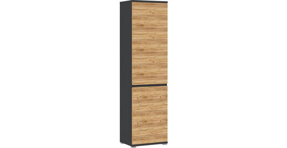 GARDEROBENSCHRANK 54/200/40 cm  - Eichefarben/Anthrazit, Design, Holzwerkstoff (54/200/40cm) - Xora