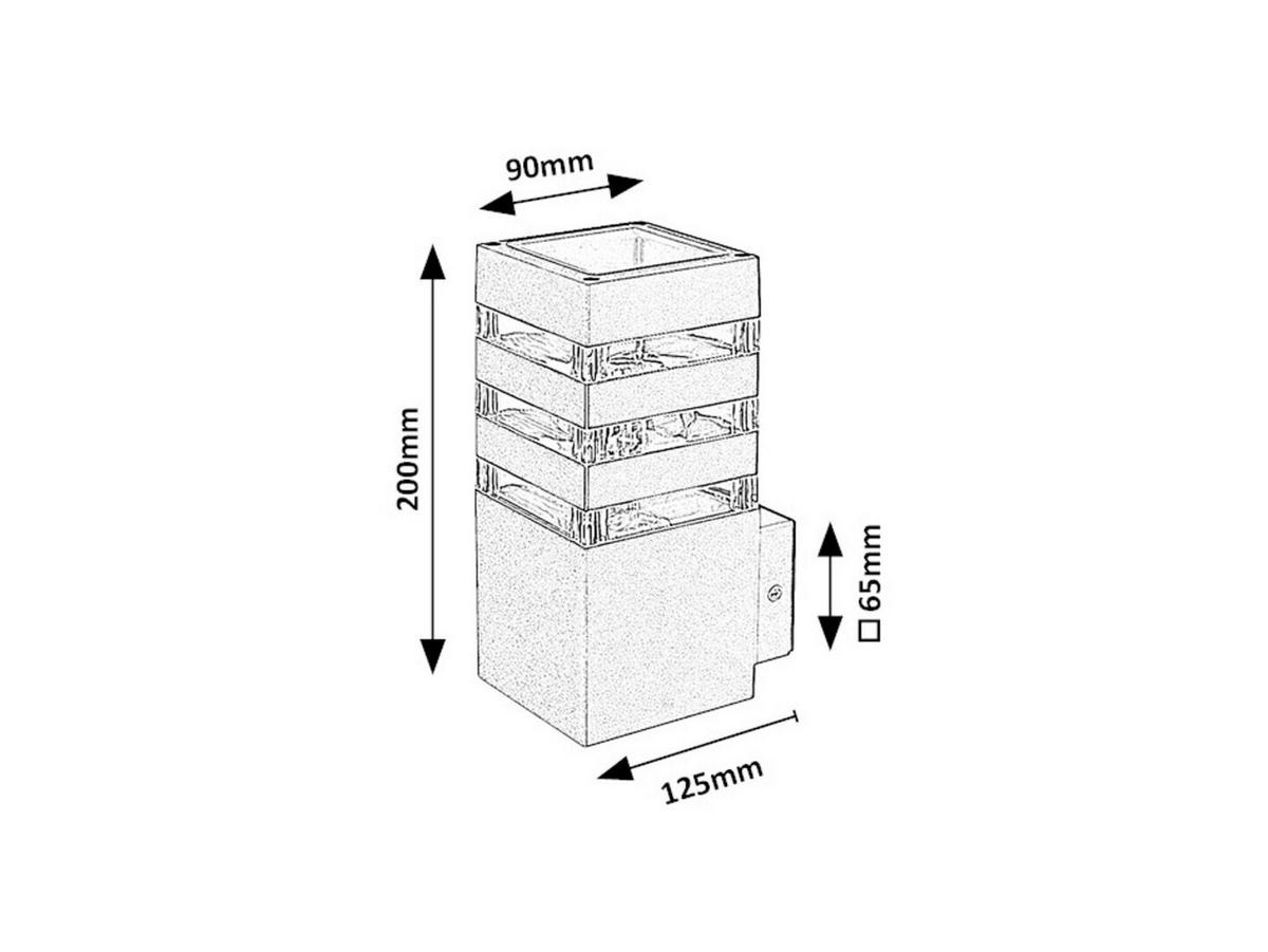SPOLJNA ZIDNA SVETILJKA Ankara  - prozirna/antracit, Osnovno, metal/plastika (9/20cm)
