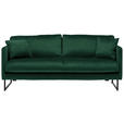 2,5-SITZER  in Samt Dunkelgrün  - Dunkelgrün/Schwarz, Design, Textil/Metall (180/78/84cm) - Carryhome