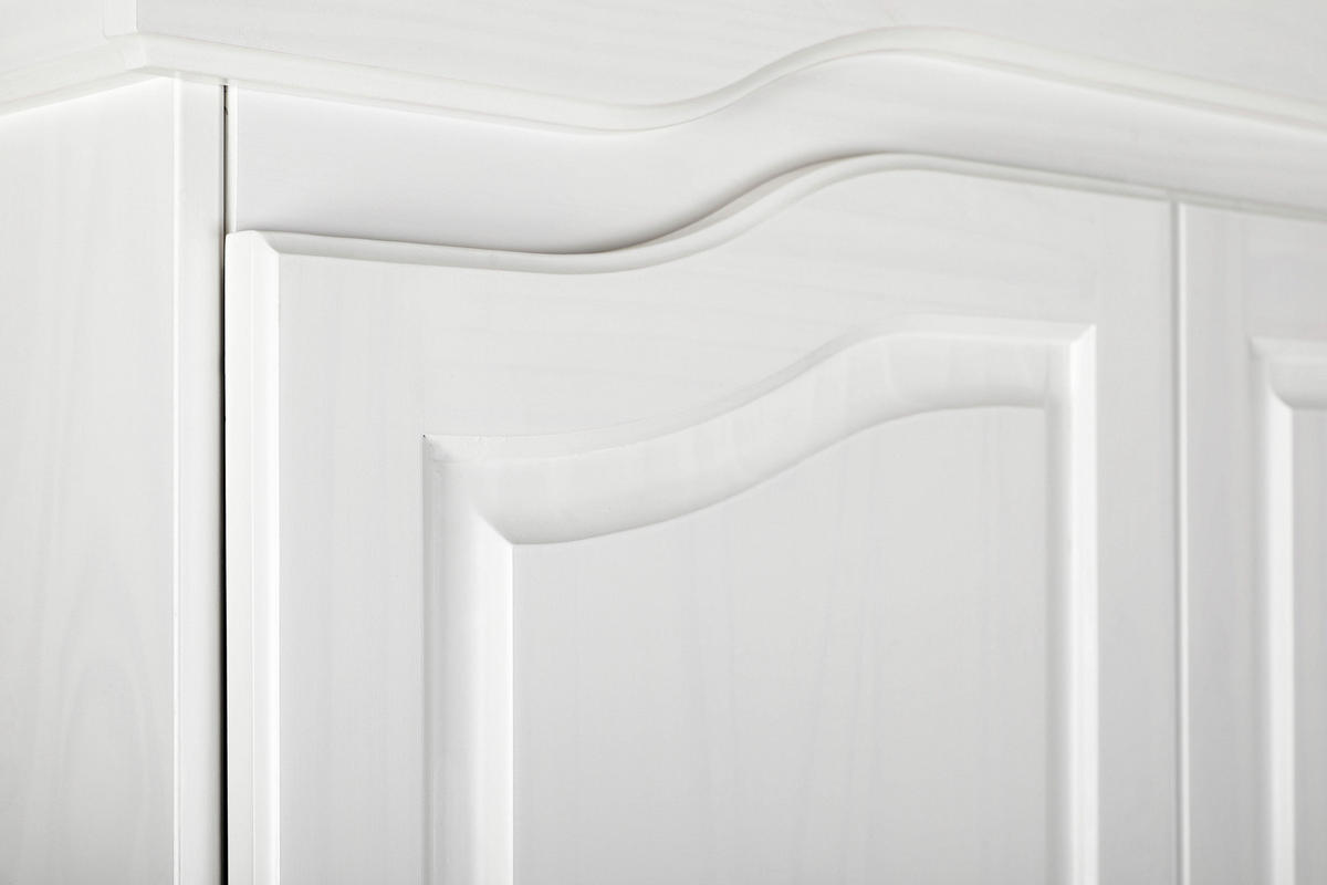 DREHTÜRENSCHRANK 182/198/60 cm 4-türig Weiß  - Schwarz/Weiß, KONVENTIONELL, Holz/Metall (182/198/60cm) - MID.YOU