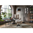 RELAXSESSELSET Cord Relaxfunktion, Hocker    - Beige/Schwarz, Design, Textil/Metall (77/100/78cm) - Carryhome