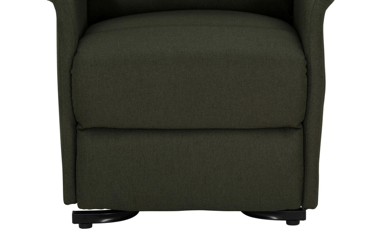 FERNSEHSESSEL Webstoff Grün  - Schwarz/Grün, KONVENTIONELL, Textil/Metall (68/103-80/93-158cm) - P & B