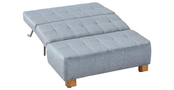 SCHLAFSOFA  in Hellblau  - Naturfarben/Hellblau, Design, Holz/Textil (125/92/102cm) - Novel