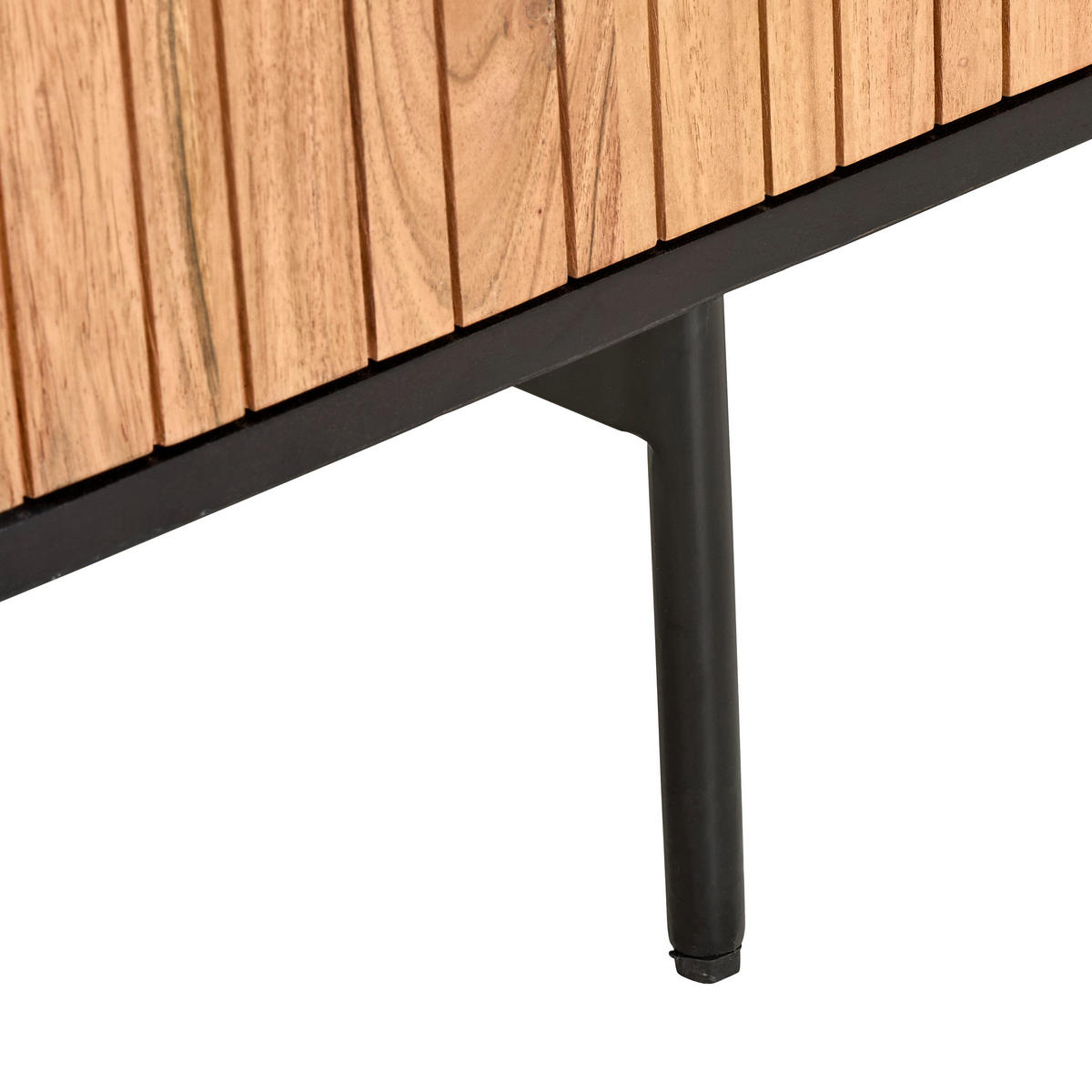 LOWBOARD  in 175/60/40 cm  - Schwarz/Akaziefarben, KONVENTIONELL, Glas/Holz (175/60/40cm) - Livetastic
