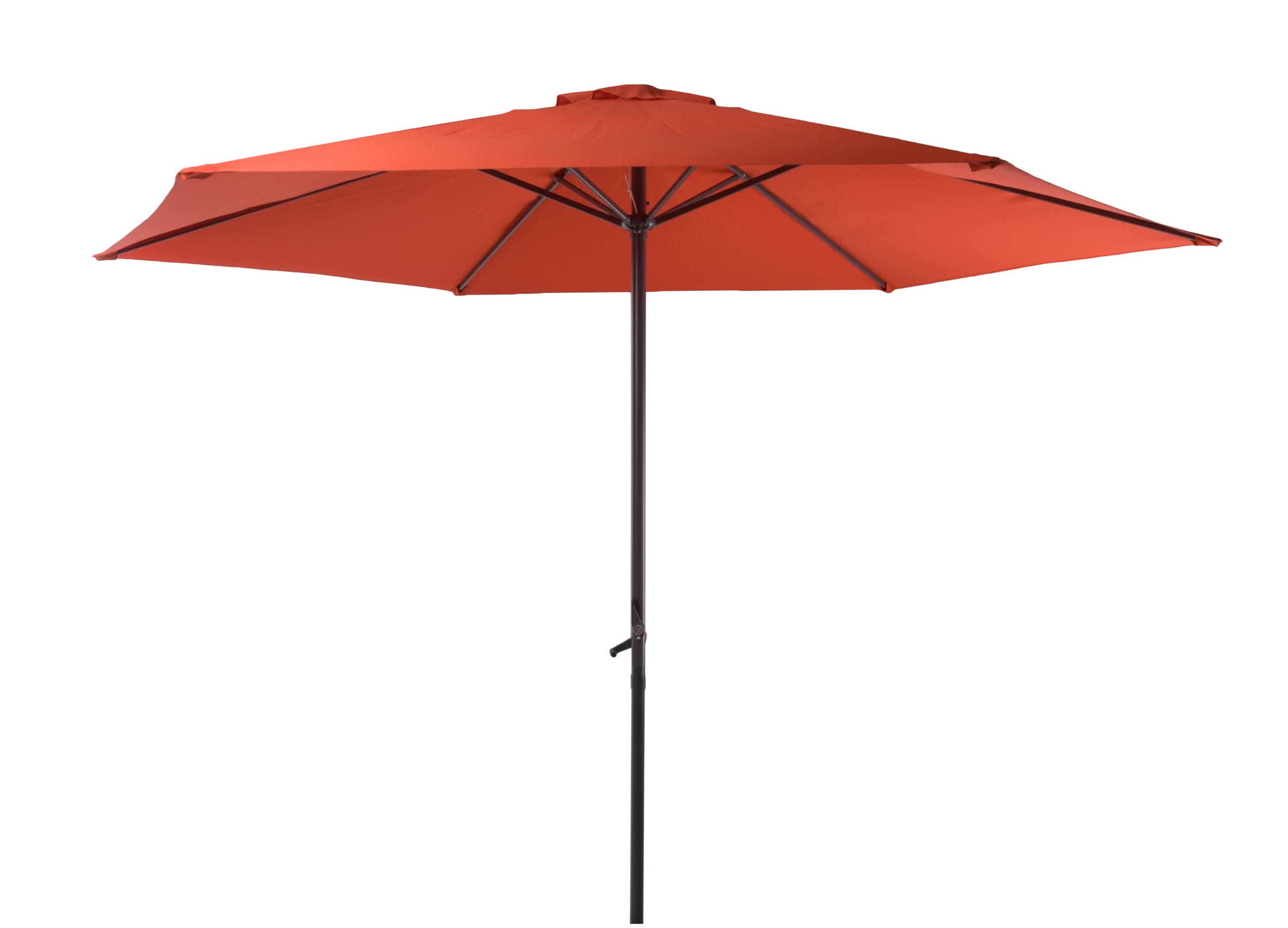 SONNENSCHIRM 300 cm Terracotta  - Terracotta/Grau, MODERN, Textil/Metall (300/250cm) - Gardenson