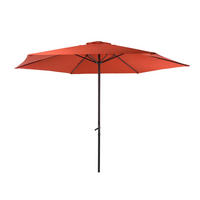 SONNENSCHIRM 300 cm Terracotta  - Terracotta/Grau, MODERN, Textil/Metall (300/250cm) - Gardenson