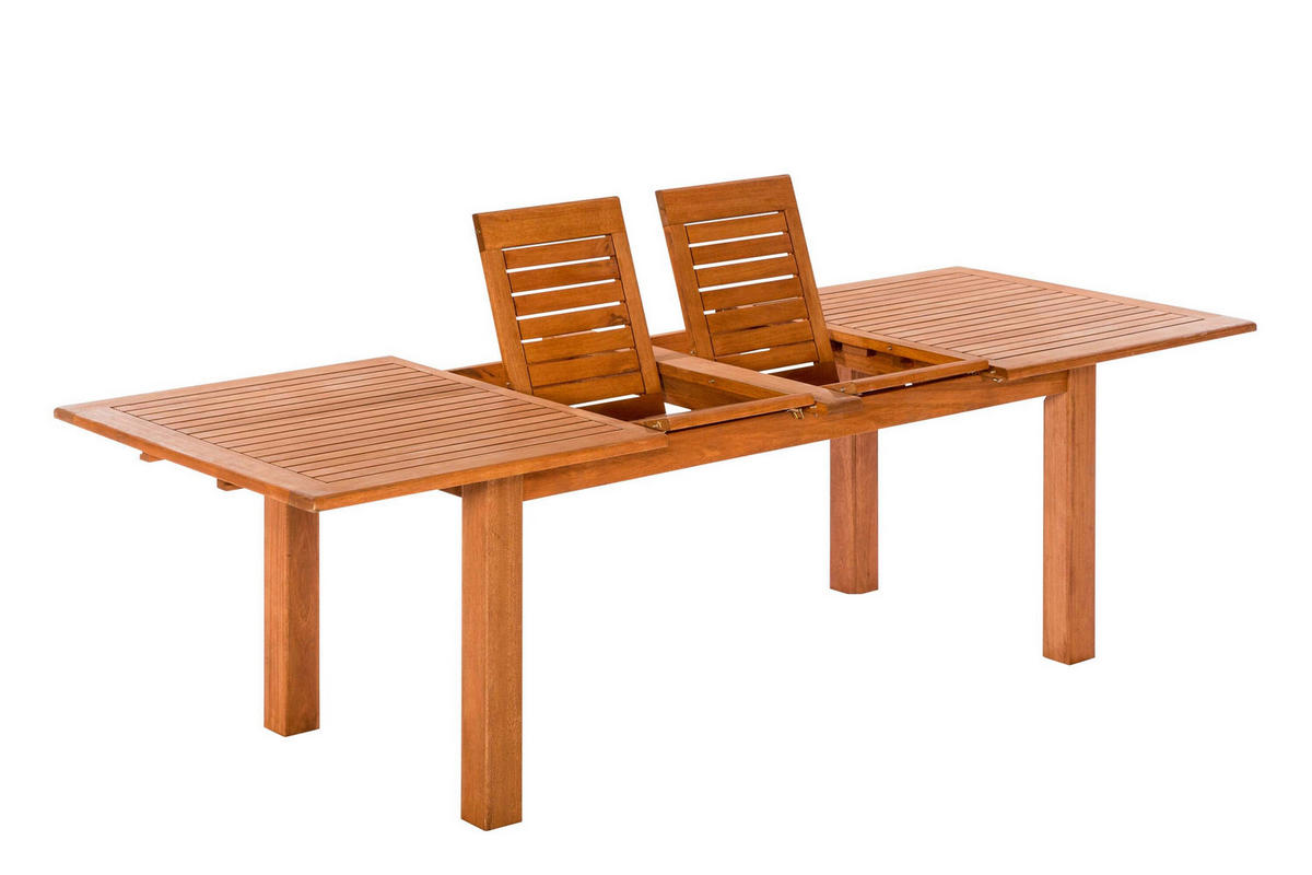 GARTENTISCHGRUPPE Eukalyptusholz Hartholz  - Eukalyptusholzfarben, KONVENTIONELL, Holz - Gardenson