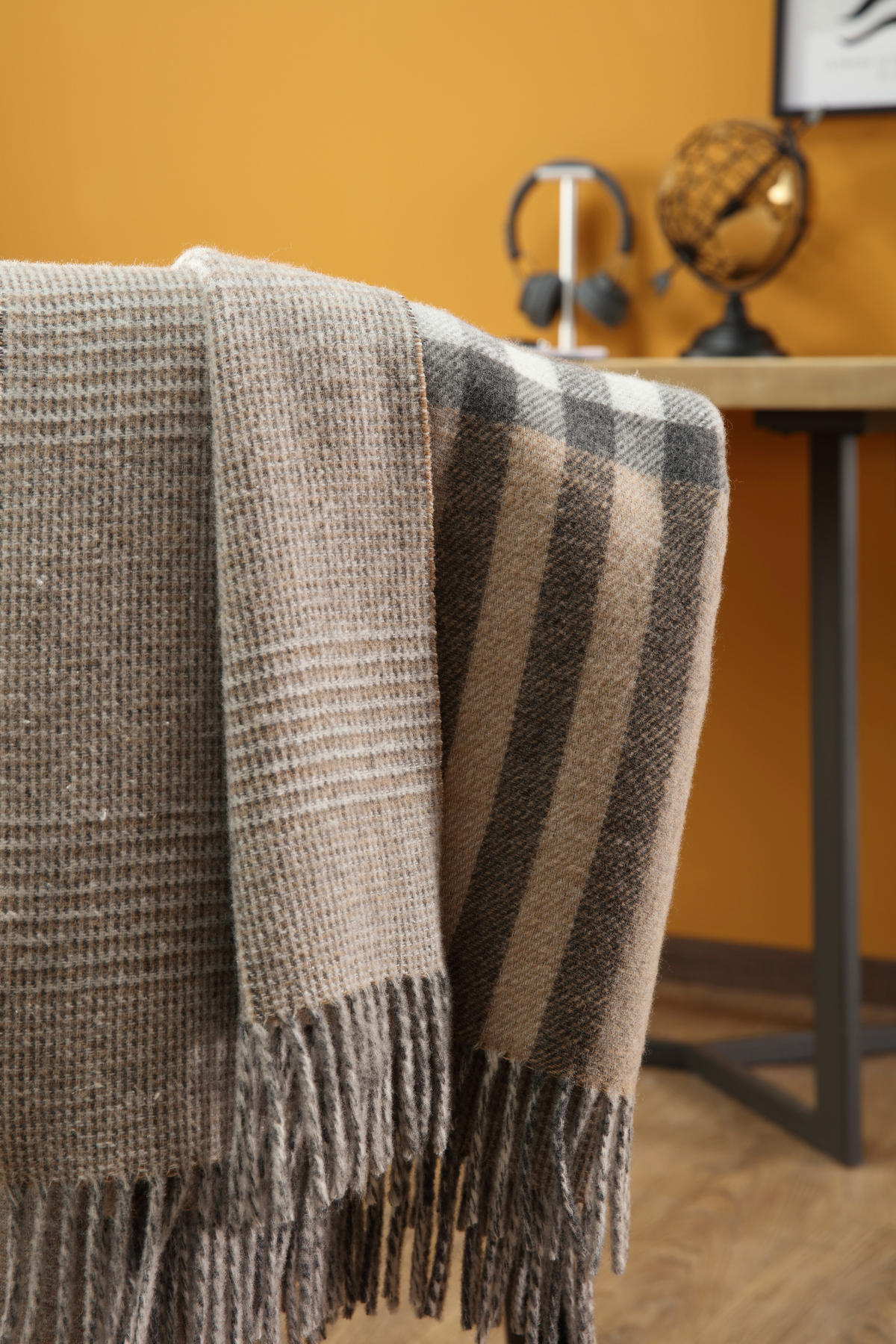 TAKARÓ 150/200 cm  - világosbarna, Basics, textil (150/200cm)