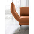 RÉCAMIERE in Echtleder Cognac  - Chromfarben/Cognac, Design, Leder/Metall (209/85-109/95-16cm) - Dieter Knoll