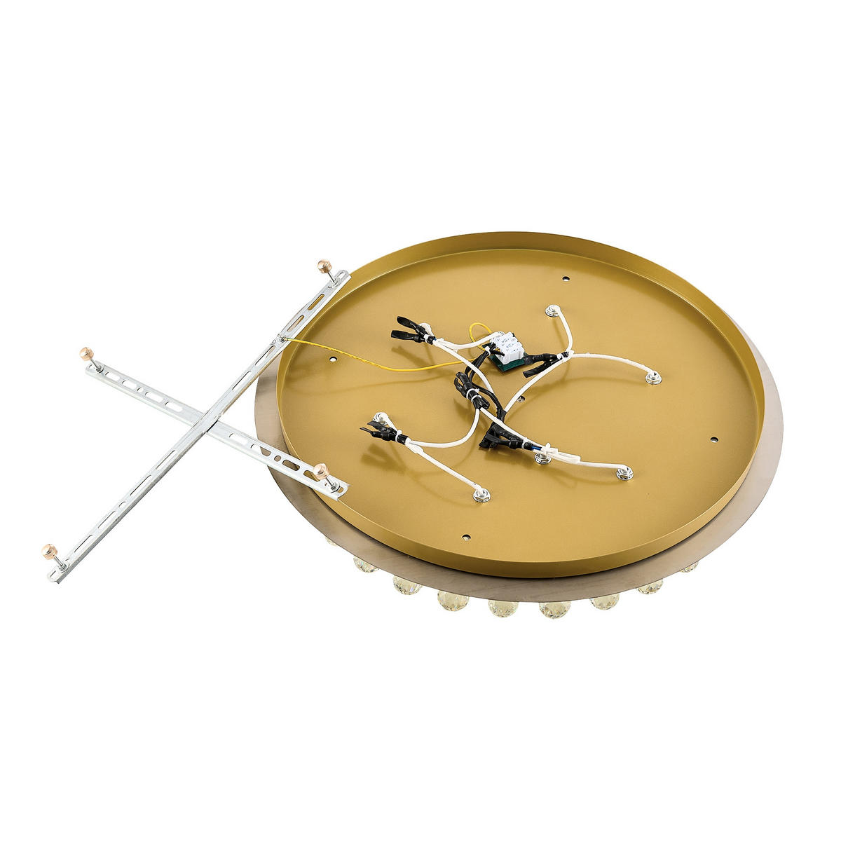 DECKENLEUCHTE Eastbourne 55/22 cm   - Goldfarben, KONVENTIONELL, Glas/Metall (55/22cm) - Novel