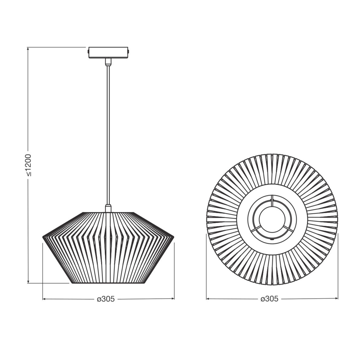 HÄNGELEUCHTE 30,5/120 cm   - Dunkelgrau, Basics, Textil/Metall (30,5/120cm) - Osram