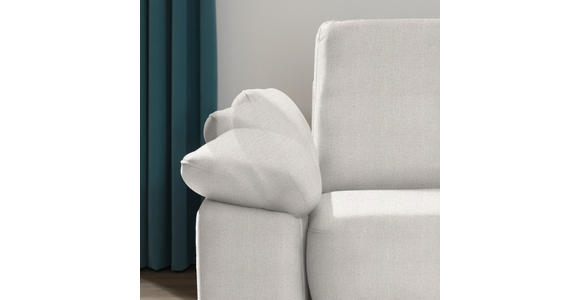 ECKSOFA in Flachgewebe Creme  - Chromfarben/Creme, KONVENTIONELL, Textil/Metall (285/176cm) - Novel