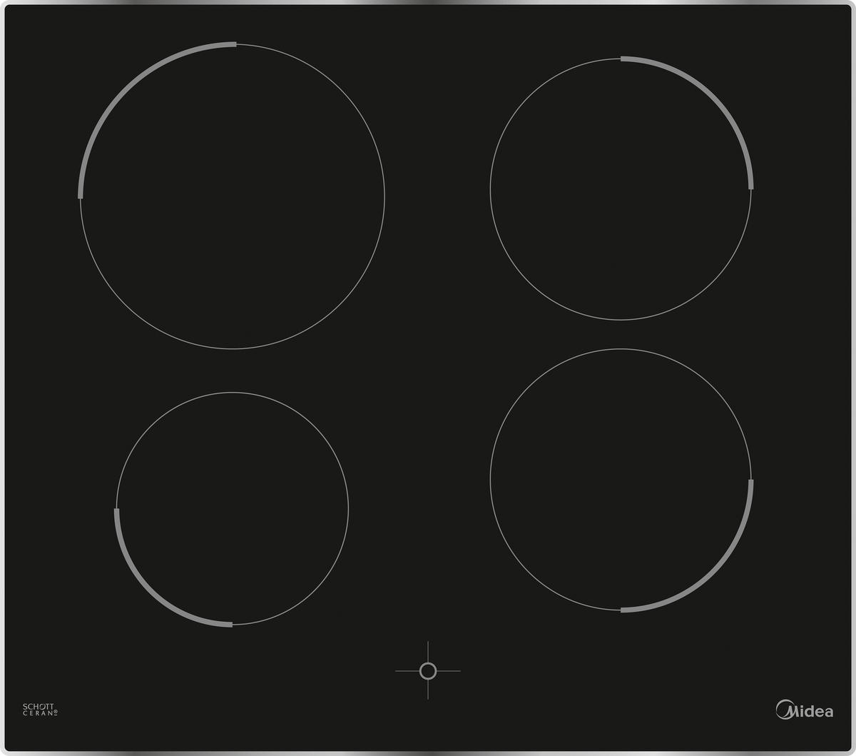 HERDSET OSK 4875 IX  - Edelstahlfarben/Schwarz, Basics, Glas/Metall (59,5/59,5/57,5cm) - Midea