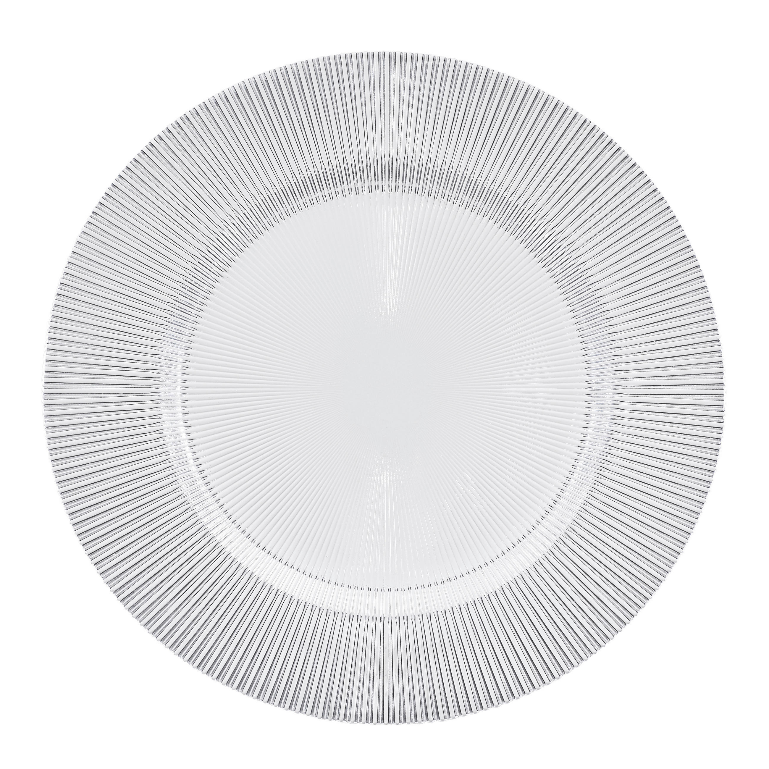 PODLOŽKA POD TALÍŘ, sklo, 34 cm - průhledné, Konvenční, sklo (34cm) - Novel