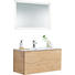 BADEZIMMER - Eichefarben/Weiß, Design, Glas/Holz (100cm) BADEZIMMER - Eichefarben/Weiß, Design, Glas/Holz (100cm)