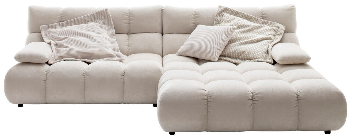 ECKSOFA  in Chenille Naturfarben  293/178 cm  - Schwarz/Naturfarben, Design, Kunststoff/Textil (293/178cm) - Pure Home Lifestyle