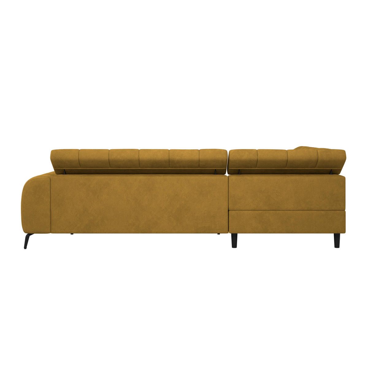 ECKSOFA Terracotta Bettkasten, Rücken echt, Kopfteilverstellung  - Terracotta/Schwarz, Trend, Kunststoff/Textil (203/261cm) - Livetastic