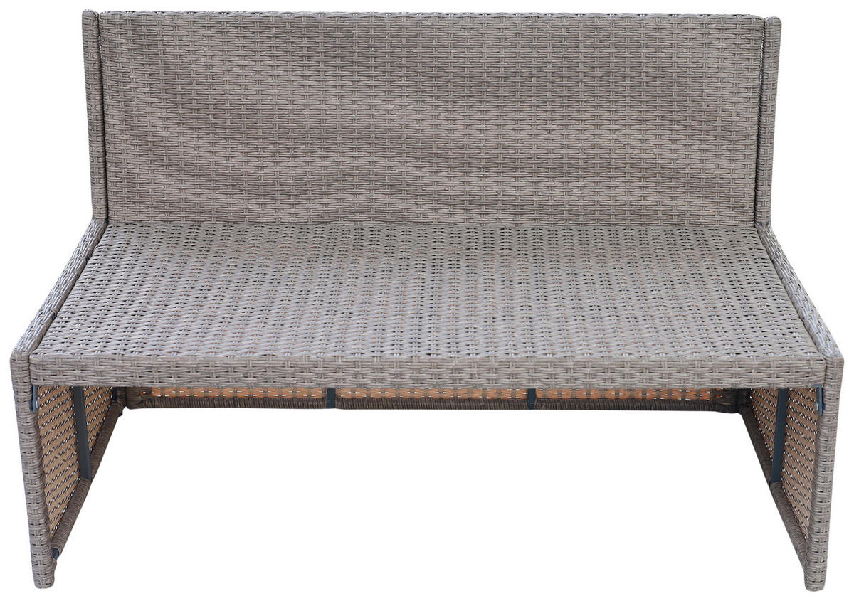 LOUNGE GARNITURA   drvo, metal, plastika, tekstil  siva, boje bagrema, tamno siva    - siva/boje bagrema, Moderno, drvo/metal (113/72/62,5cm) - Ambia Garden