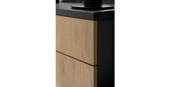 GARDEROBE 3-teilig in 160/200/39 cm - Eichefarben/Anthrazit, Design, Holzwerkstoff (160/200/39cm) - Moderano