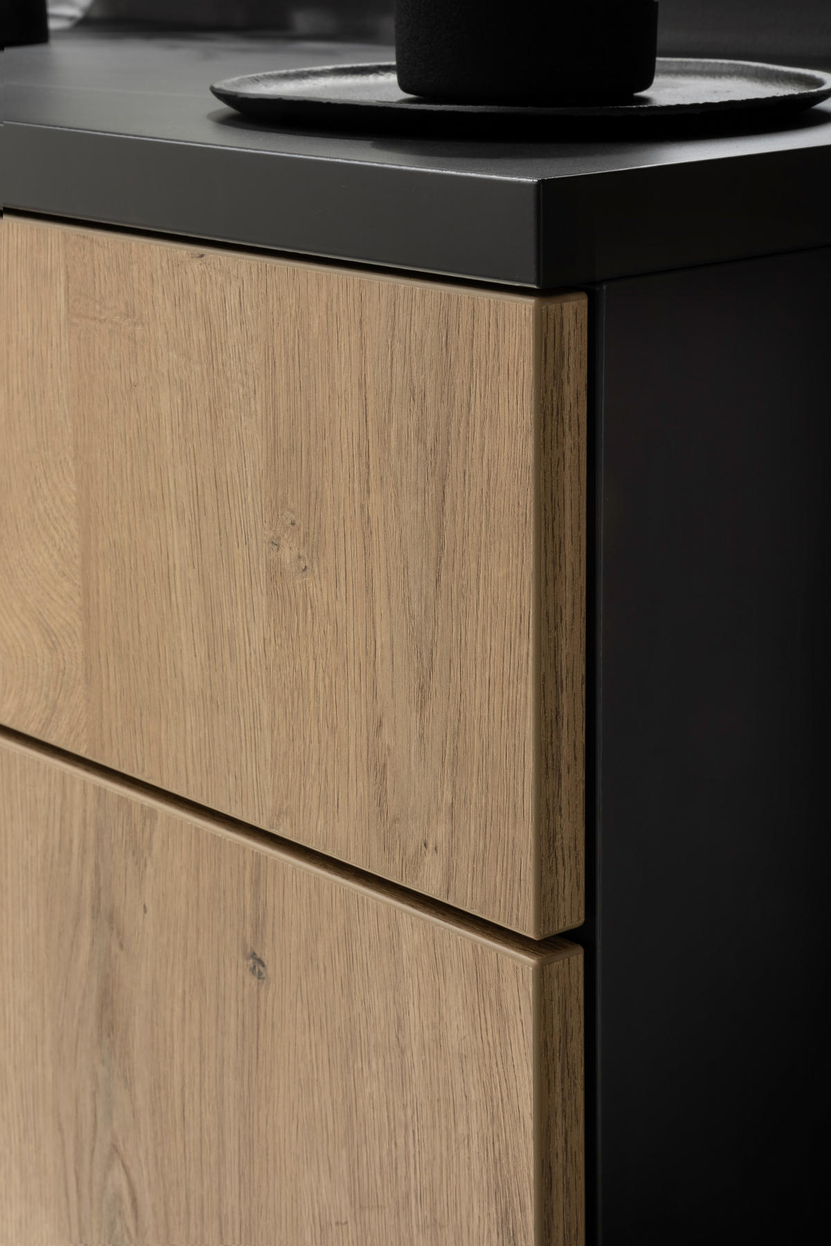 GARDEROBE 3-teilig  in 160/200/39 cm  - Eichefarben/Anthrazit, Design, Holzwerkstoff (160/200/39cm) - Moderano