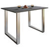 ESSTISCH rechteckig Anthrazit, Schwarz  - Anthrazit/Schwarz, Design, Holzwerkstoff/Metall (80/50/76cm) - MID.YOU