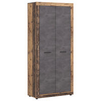 ORMAR GARDEROBNI  boje grafita, boje starog hrasta  - boje grafita/boje starog hrasta, Design, drvni materijal/plastika (88,9/198/40cm) - MID.YOU