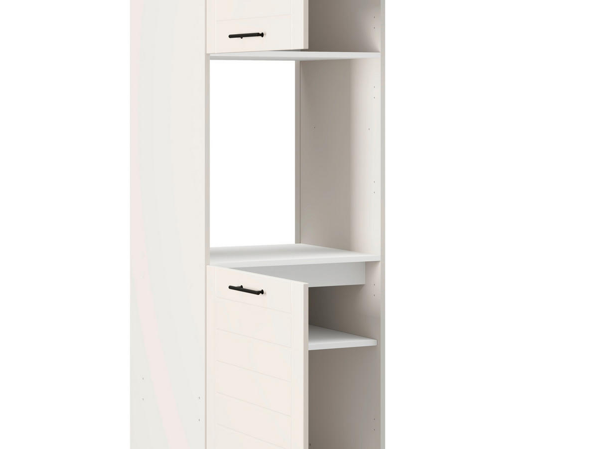 EDÉNYTÁROLÓ SZEKRÉNY - kasmírszínű/fekete, Basics, faalapú anyag/fém (60/214/57,5cm) - Carryhome