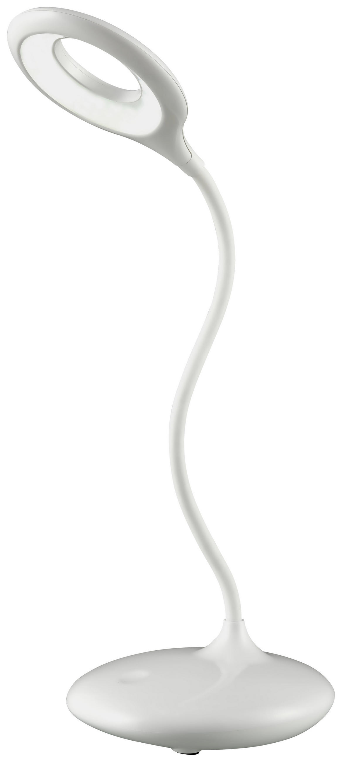 LED ÍRÓASZTALI LÁMPA - fehér, Trend, műanyag (41cm) - Xora