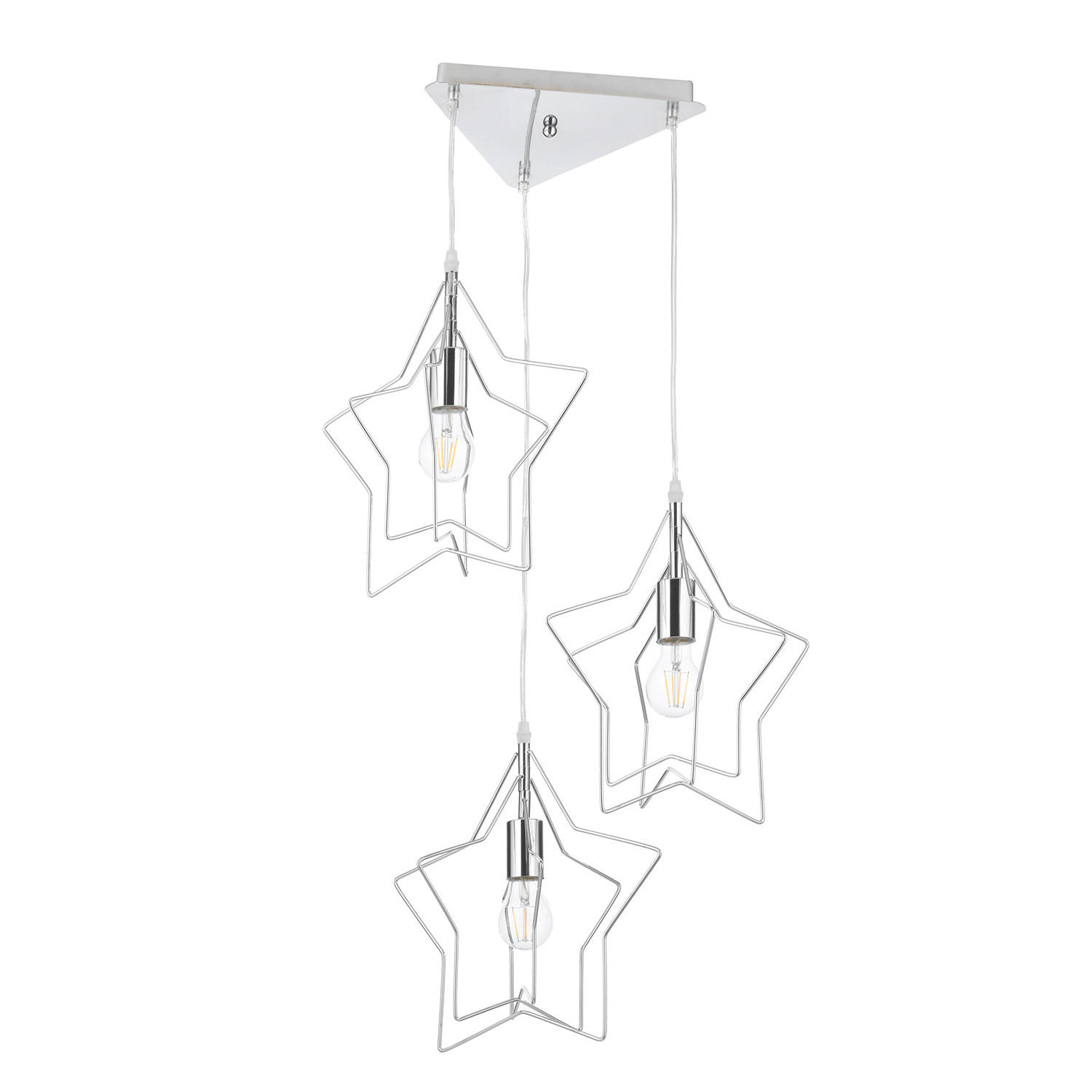 ZÁVESNÉ SVIETIDLO DO DET. IZB, 38/120 cm  - chrómová, Design, kov (38/120cm)