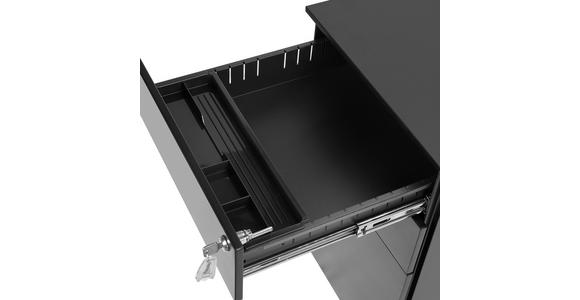 ROLLCONTAINER 39/60/45 cm  - Schwarz, KONVENTIONELL, Kunststoff/Metall (39/60/45cm) - Novel