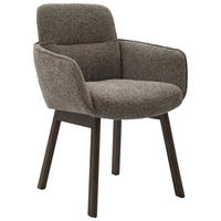 ARMLEHNSTUHL  in Struktur  - Dunkelbraun/Grau, MODERN, Holz/Textil (61/88/59cm) - MID.YOU