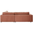 ECKSOFA  in Cord Rostfarben  265/224 cm  - Rostfarben/Schwarz, Design, Kunststoff/Textil (265/224cm) - Hom`in