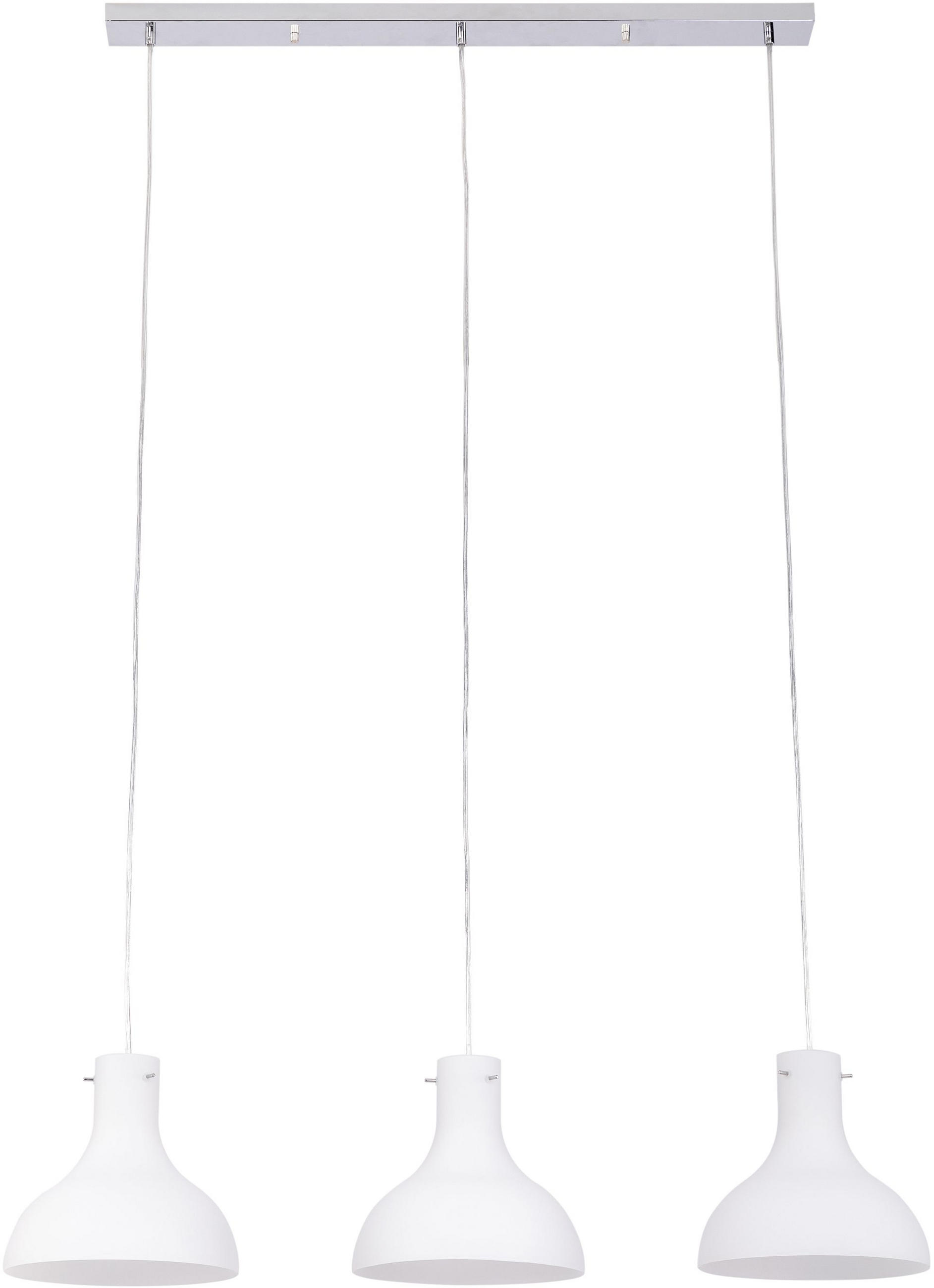 LAMPĂ SUSPENDATĂ 95/25/150 cm  - alb, Trend, sticlă/metal (95/25/150cm) - Novel
