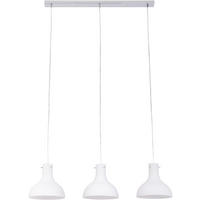 HÄNGLAMPA 95/25/150 cm  - vit, Trend, metall/glas (95/25/150cm) - Novel