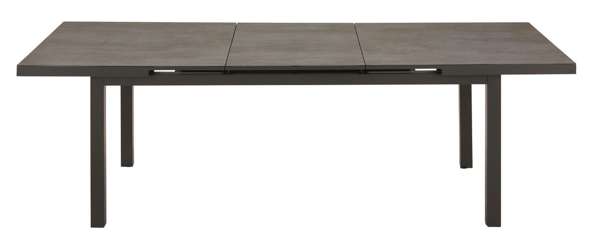 STOL VRTNI  antracit, siva  metal, staklo      - siva/antracit, Basics, staklo/metal (180(240)/100/76cm) - Ambia Garden