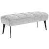 SITZBANK 133/54/47 cm Webstoff Grau Metall  - Schwarz/Grau, MODERN, Textil/Metall (133/54/47cm) - Welnova