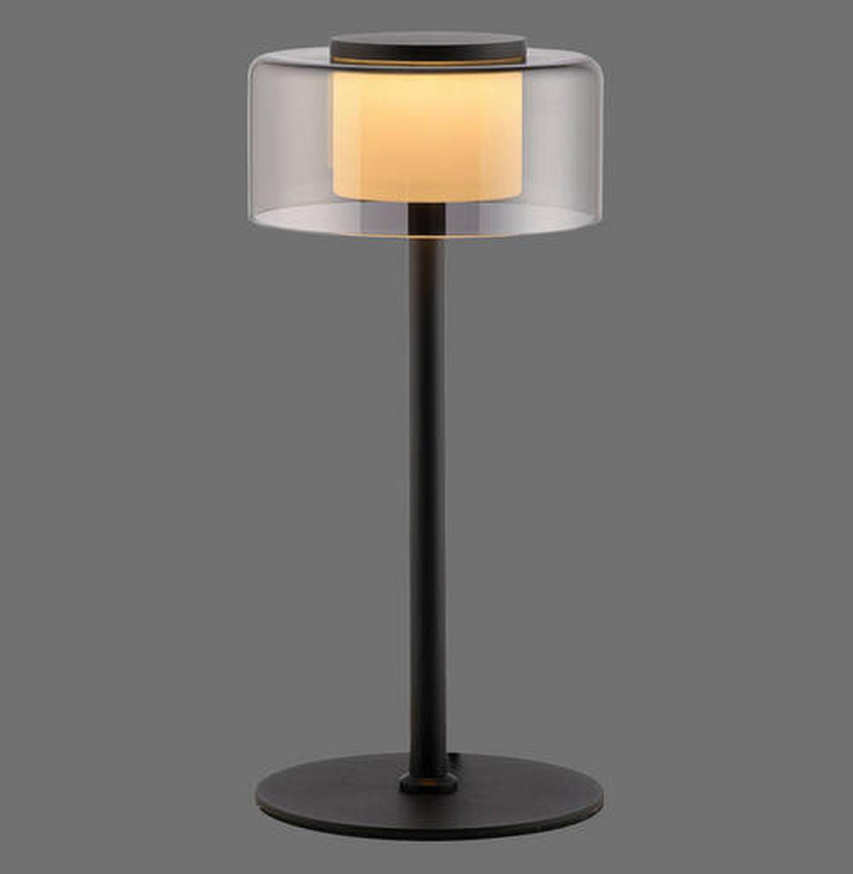 STOLNÍ LED LAMPA, posuvný stmívač, 15/15/33 cm - černá, Design, kov/plast (15/15/33cm)