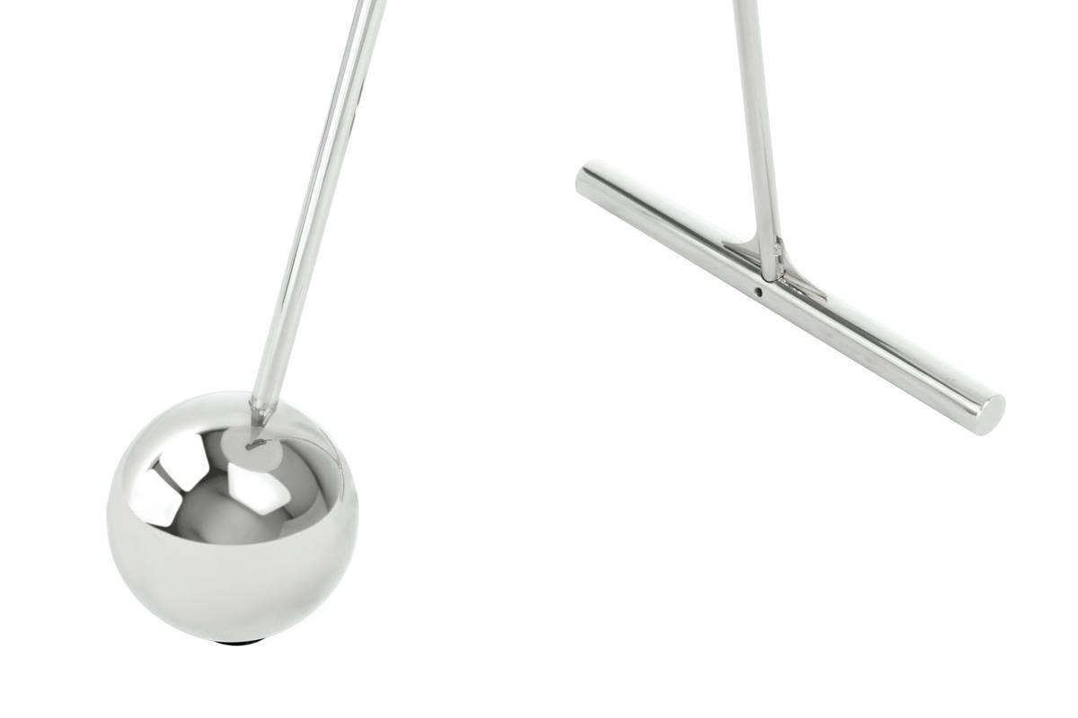 BEISTELLTISCH 46/46/60 cm Schwarz, Silberfarben rund  - Silberfarben/Schwarz, Basics, Glas/Metall (46/46/60cm) - Kayoom