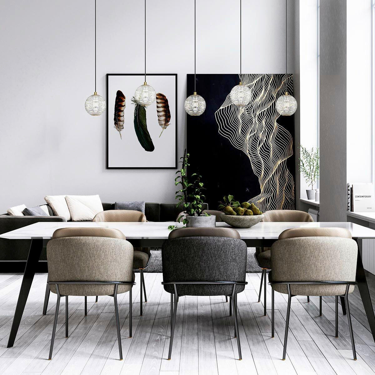 LED-HÄNGELEUCHTE Alora 12,1/11,7 cm   - Messingfarben, KONVENTIONELL, Kunststoff/Metall (12,1/11,7cm) - Elstead Lighting