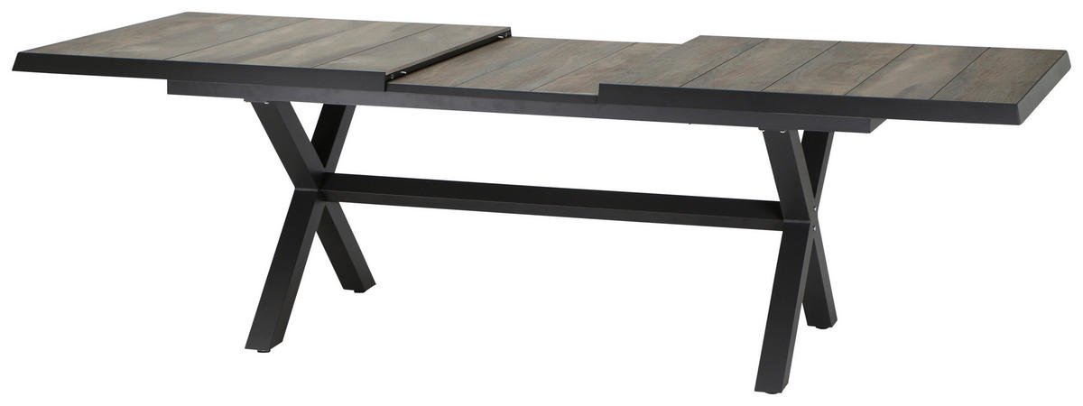 GARTENGARNITUR 5-teilig  - Anthrazit/Grau, Basics, Keramik/Kunststoff (100/109/200cm) - Siena Garden