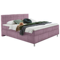 BOXSPRINGBETT 140/200 cm  in Lila  - Chromfarben/Lila, Konventionell, Kunststoff/Textil (140/200cm) - Hom`in