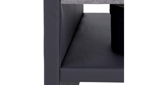 Nachtkästchen Grau H: 60 cm Hampton - Anthrazit/Grau, KONVENTIONELL, Textil (50/60/45cm) - Luca Bessoni