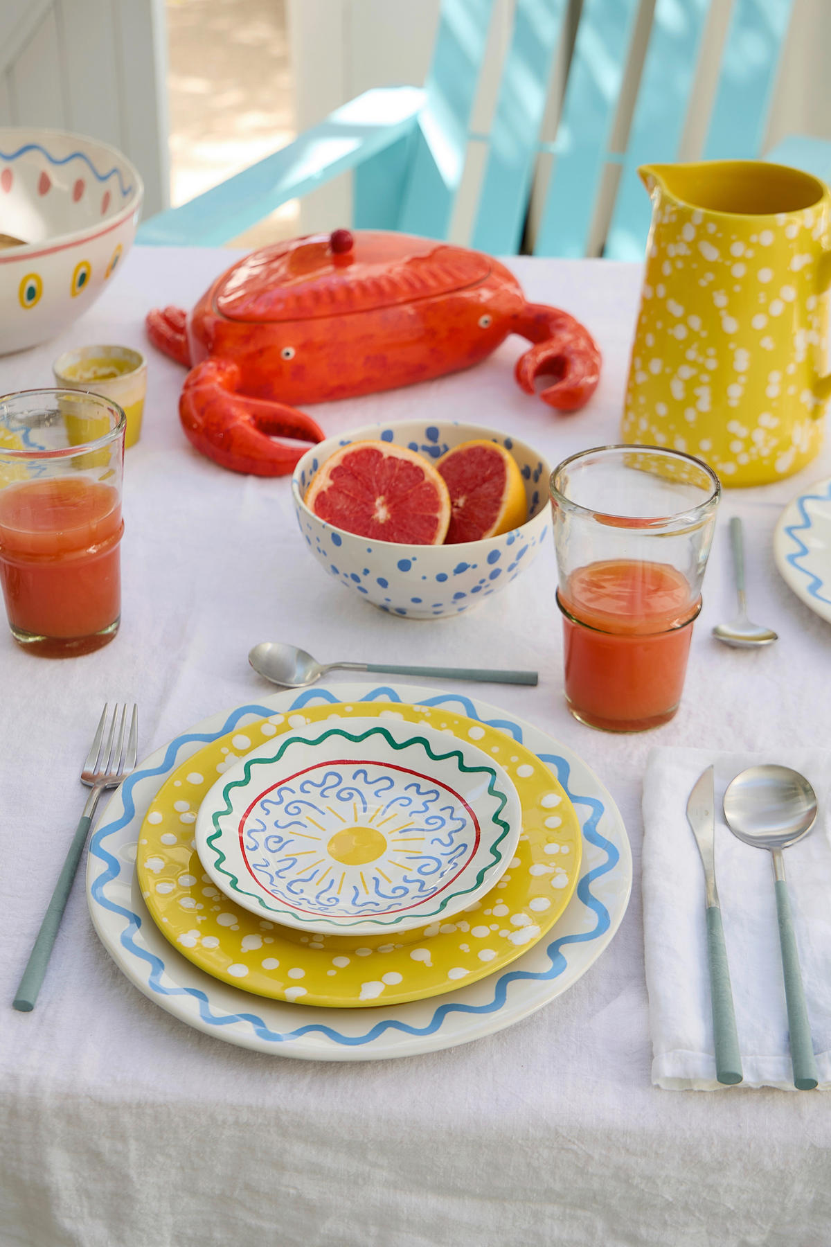 TERRINE Multicolor Feinsteinzeug SUMMER BLISS  - Multicolor, Basics, Keramik - Costa Nova
