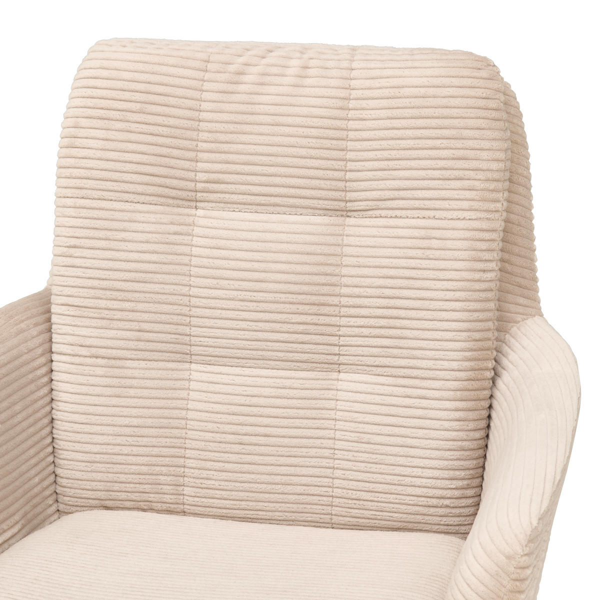 ARMLEHNSTUHL  in Eisen Cord  - Taupe/Naturfarben, KONVENTIONELL, Holz/Textil (60/93/65,5cm) - Livetastic