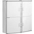 HIGHBOARD geschroppt, sägerau Creme, Eichefarben - Eichefarben/Silberfarben, Design, Glas/Holz (139/147/51cm) - XORA